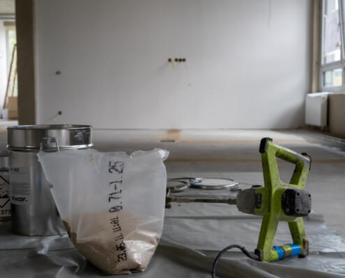 Neues Büro im Rohbau