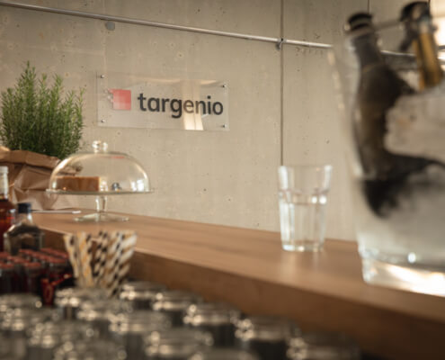 targenio Logo an der Einweihungsfeier